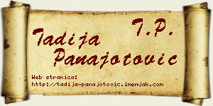 Tadija Panajotović vizit kartica